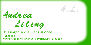 andrea liling business card